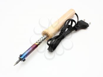 a soldering iron isolated on a white background