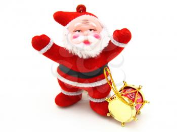 Santa Claus doll isolated on white background