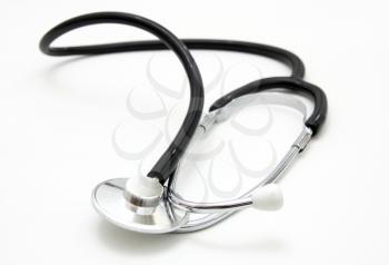 stethoscope isolated over a white background. Medical instrument for auscultation