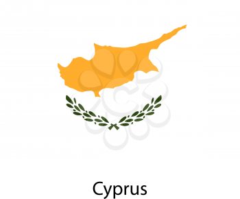 Flag  of the country cyprus. Vector illustration.  Exact colors. 