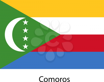 Flag  of the country  comoros. Vector illustration.  Exact colors. 