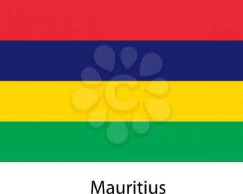 Flag  of the country  mauritius. Vector illustration.  Exact colors. 