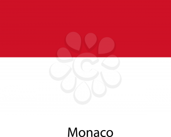 Flag  of the country  monaco. Vector illustration.  Exact colors. 