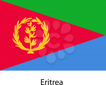 Flag  of the country  eritrea. Vector illustration.  Exact colors. 