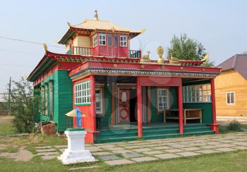 Tibetan style Mahayana Buddhist Temple Datsan in Siberian town of Ivolginsk near Ulan Ude, Russia