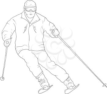Sketches silhouettes snowboarders on white background illustration.