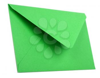 green envelope isolated on white background