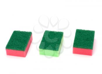 sponges group isolated on the white background