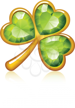 Royalty Free Clipart Image of a Shamrock