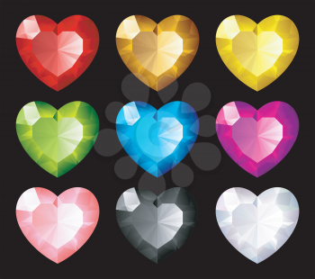 Royalty Free Clipart Image of a Heart Jewels