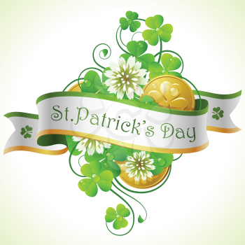 Royalty Free Clipart Image of a St. Patrick's Day Banner