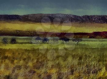 Royalty Free Photo of a Grasslands Painting