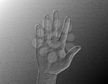 Royalty Free Photo of a Silver Hand