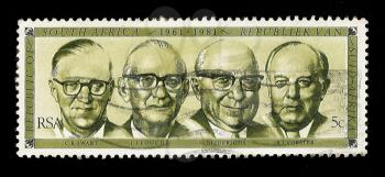 Royalty Free Photo of a Stamp of South African Presidents