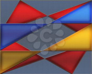 Colourful 3D Modern Abstract Triangular Mural Motif   