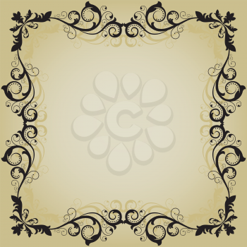 Royalty Free Clipart Image of an Ivy Frame