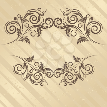 Royalty Free Clipart Image of a Vintage Frame