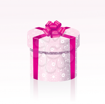 Royalty Free Clipart Image of a Pink Gift
