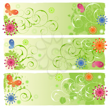 Royalty Free Clipart Image of Summer Banners
