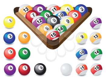 Royalty Free Clipart Image of a Billiards Balls