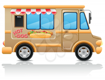 car hot dog fast food vector illustration vector illustration isolated on white background