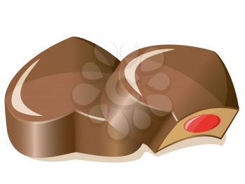 Royalty Free Clipart Image of a Cherry filled Chocolates