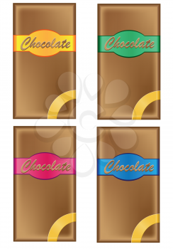 Royalty Free Clipart Image of Chocolate Bars