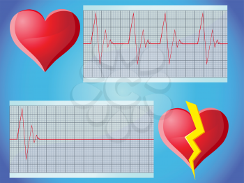 Royalty Free Clipart Image of a Heart Rate