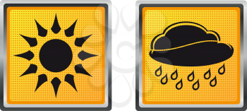 Royalty Free Clipart Image of Weather Icons