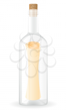Royalty Free Clipart Image of a Messaage in a Bottle