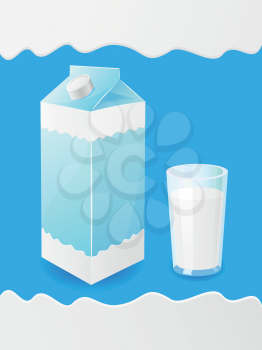 Royalty Free Clipart Image of a Milk
