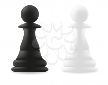Royalty Free Clipart Image of Chess Pawns