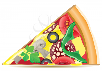 Royalty Free Clipart Image of a Pizza slive
