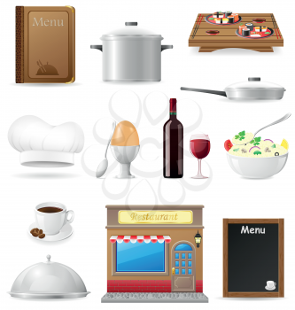 Royalty Free Clipart Image of a Set of Kitchen Icons
