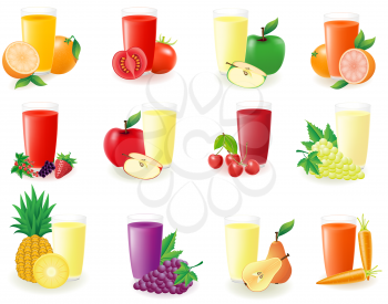 Royalty Free Clipart Image of a Set of Drinks