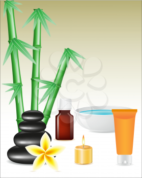 Royalty Free Clipart Image of Spa Equipment