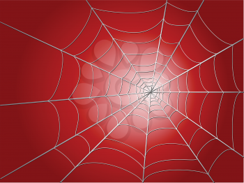 Royalty Free Clipart Image of a Spider Web