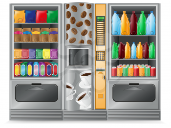 Royalty Free Clipart Image of Vendinng Machines