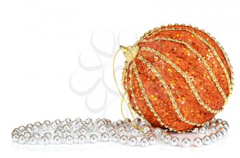 balls decoration for New Year and Christmas isolated on white background