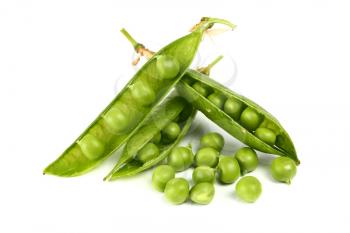 green pea isolated on white background