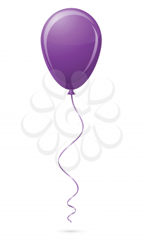 purple balloon vector illustration isolated on white background