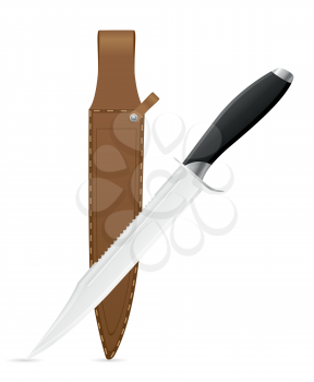 hunting knife vector illustration isolated on white background