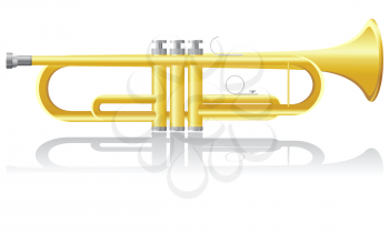 trumpet vector illustration isolated on white background