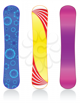 boards for snowboarding vector illustration isolated on white background
