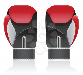 boxing gloves vector illustration isolated on white background