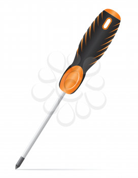 tool screwdriver cross vector illustration isolated on white background