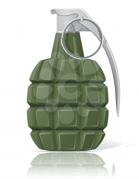 hand grenade vector illustration isolated on white background