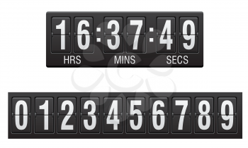 scoreboard countdown timer vector illustration isolated on white background