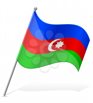 flag of Azerbaijan vector illustration isolated on white background