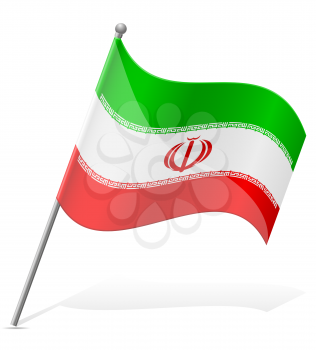 flag of Iran vector illustration isolated on white background